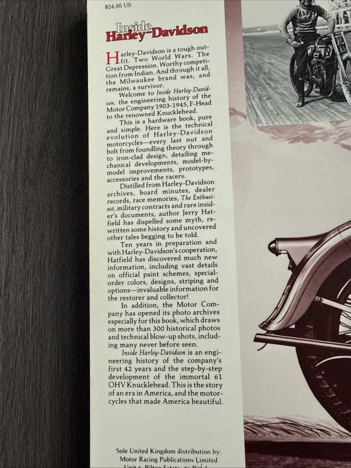 Inside Harley-Davidson, 1903-1945 by Jerry Hatfield TPB 1990