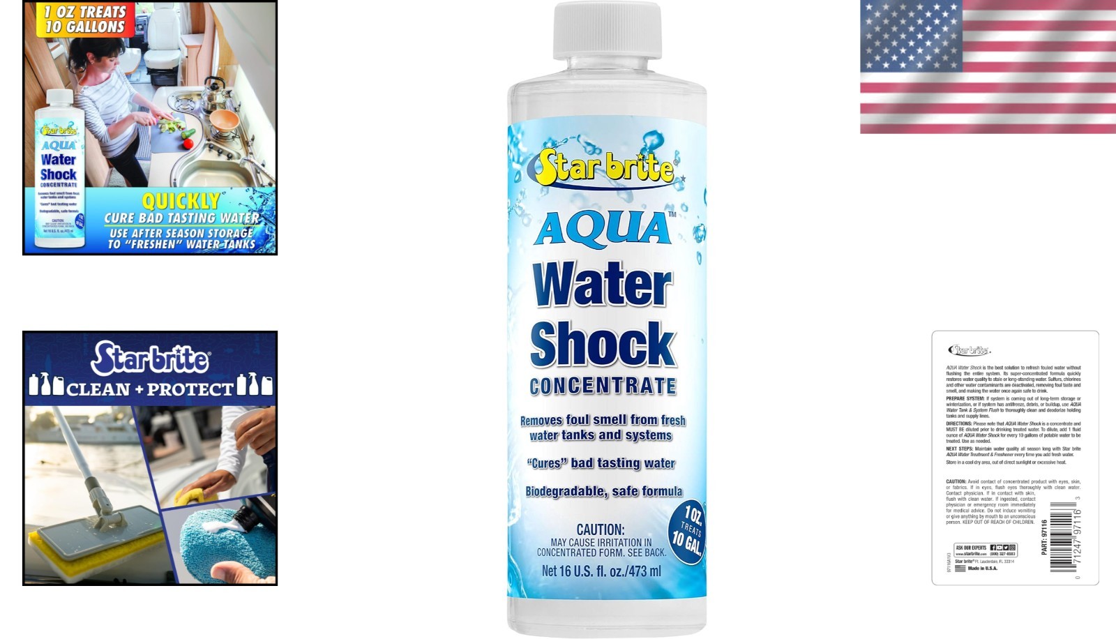 Efficient 16oz Aqua Water Shock – Neutralizes Odors in Boat & RV Water Systems
