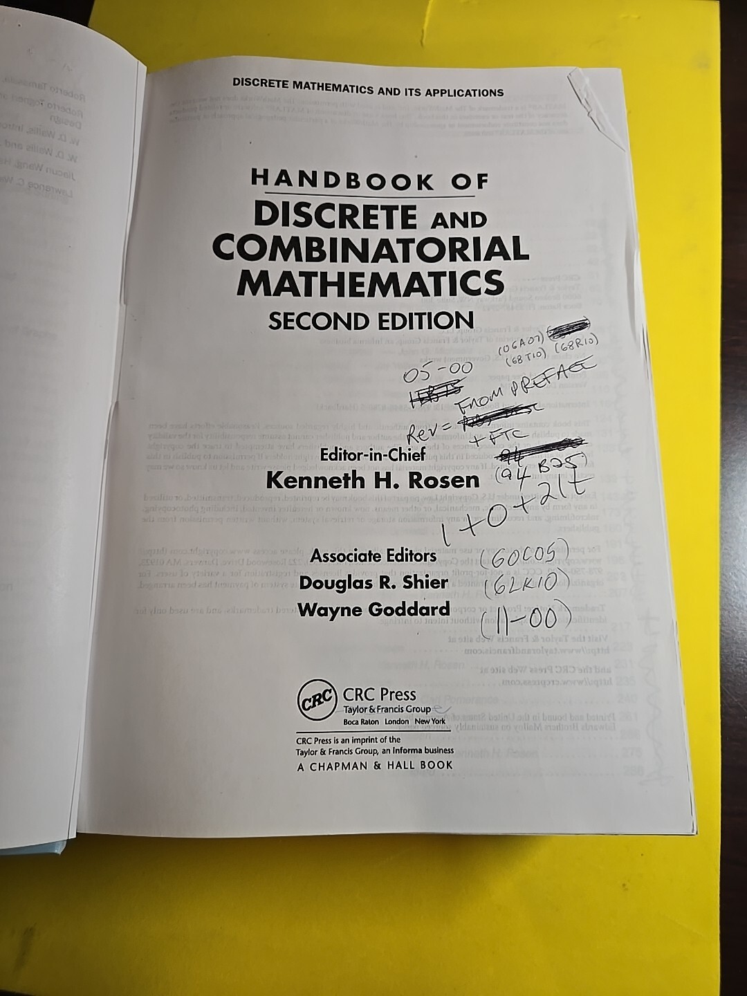 Discrete Mathematics and Its Applications Ser.: Handbook of Discrete and…