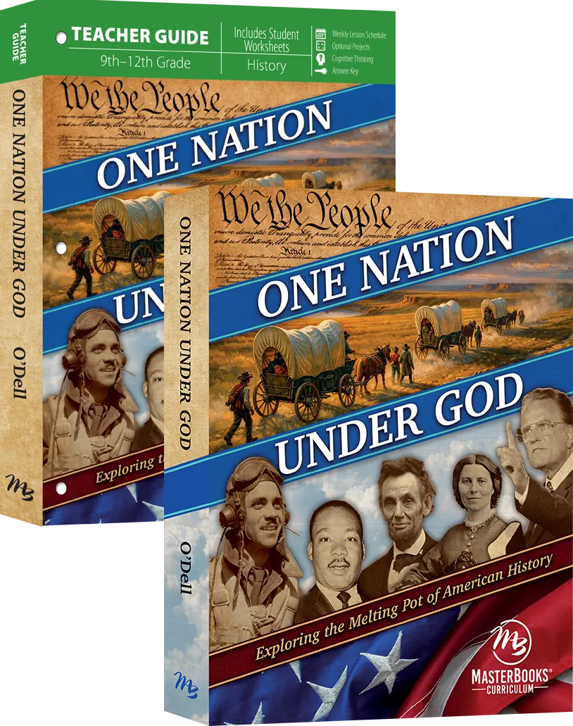 New Master Books ONE NATION UNDER GOD Curriculum Set Homeschool History Gr 9-12