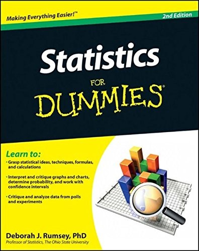 STATISTICS FOR DUMMIES By Deborah J. Rumsey **BRAND NEW**