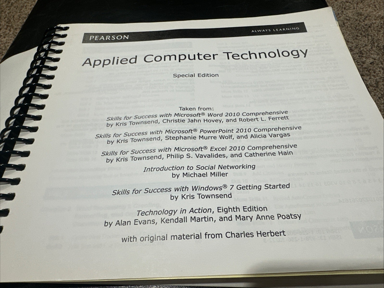 Pearson’s Applied Computer Technology Softcover Special Edition 2011