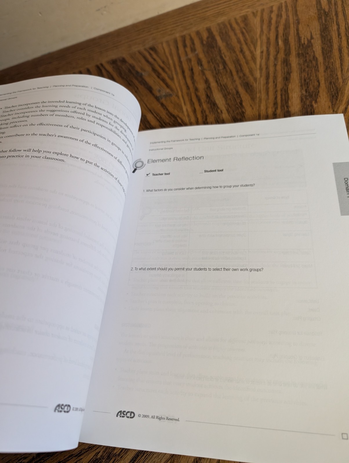 Implementing the Framework for Teaching in Enhancing Professional Practice : …