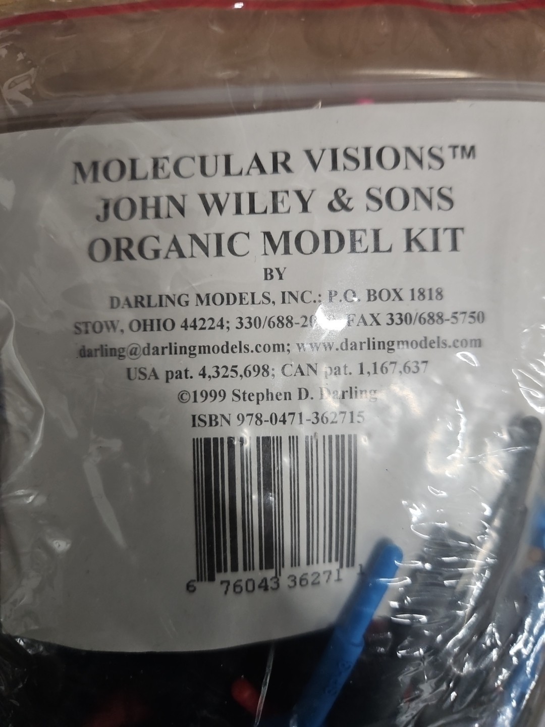New Molecular Visions Flexible Model Kit Darling Organic Chemistry John Wiley