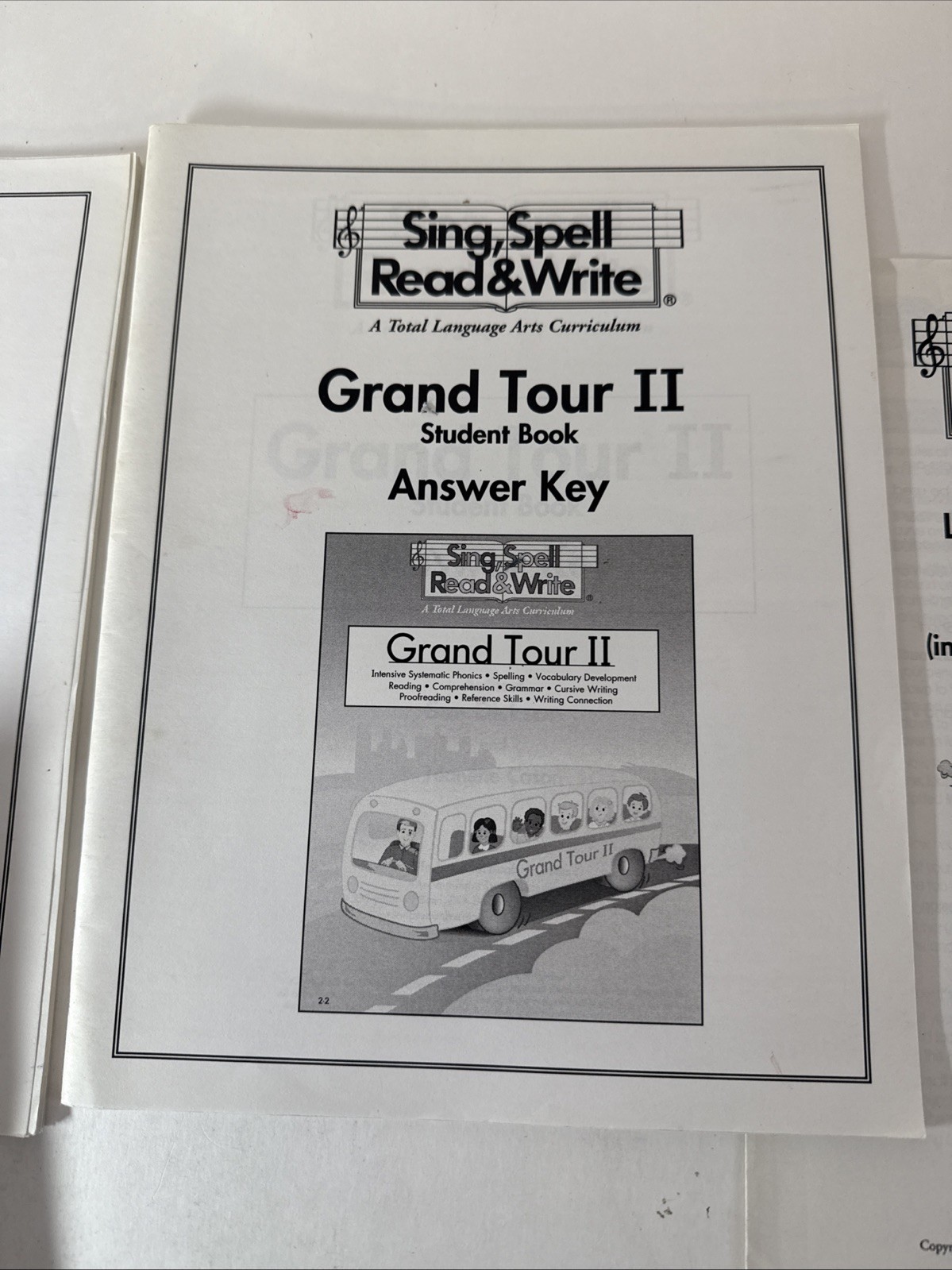 Sing Spell Read Write, Grand Tour 1 & 2,Workbooks W/key, Teacher Manual, Level 2