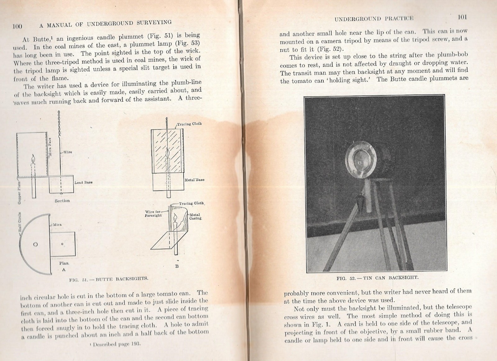 “MANUAL OF UNDERGROUND SURVEYING” by L. W. Trumbull – 1910