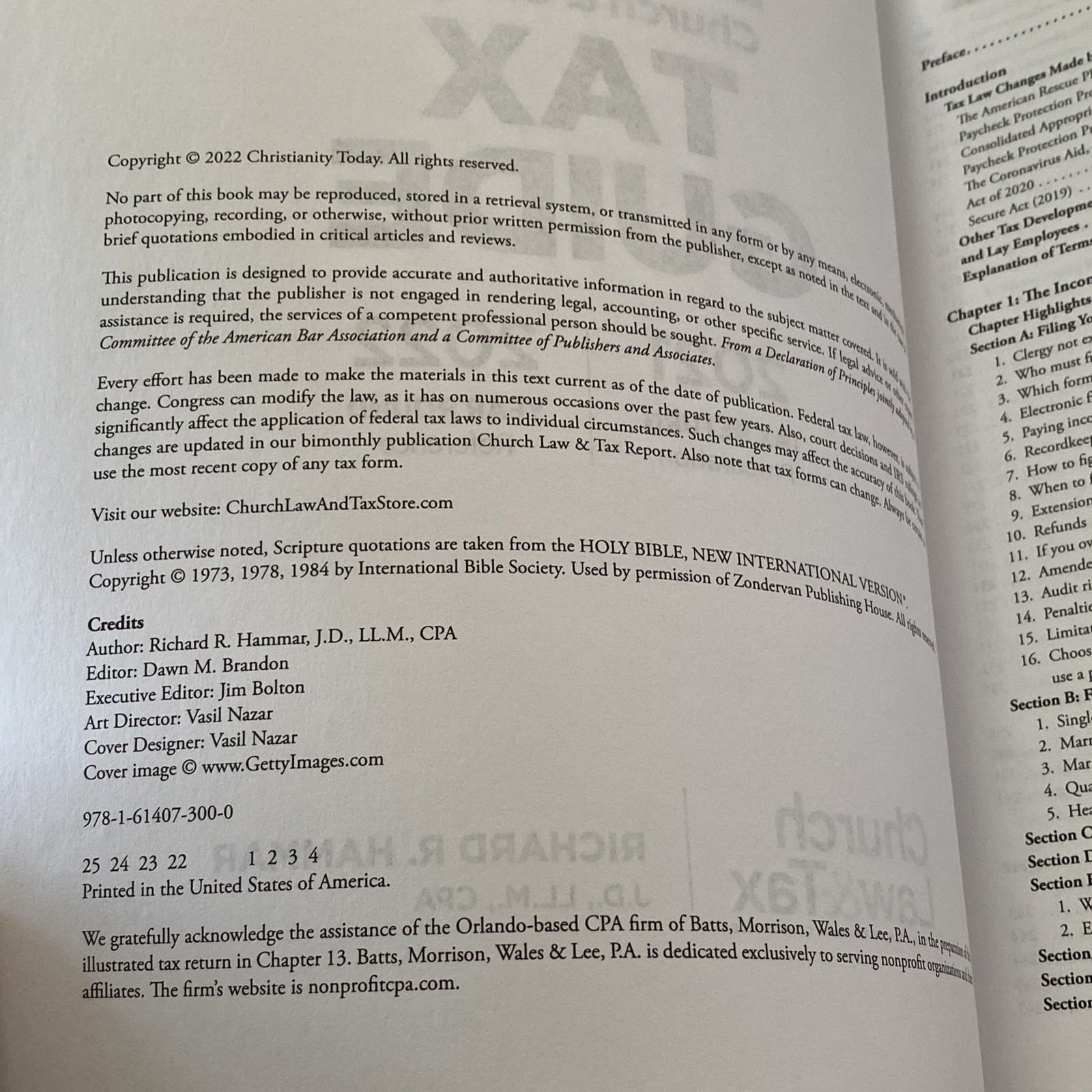2022 Church & Clergy Tax Guide by Richard Hammar LN