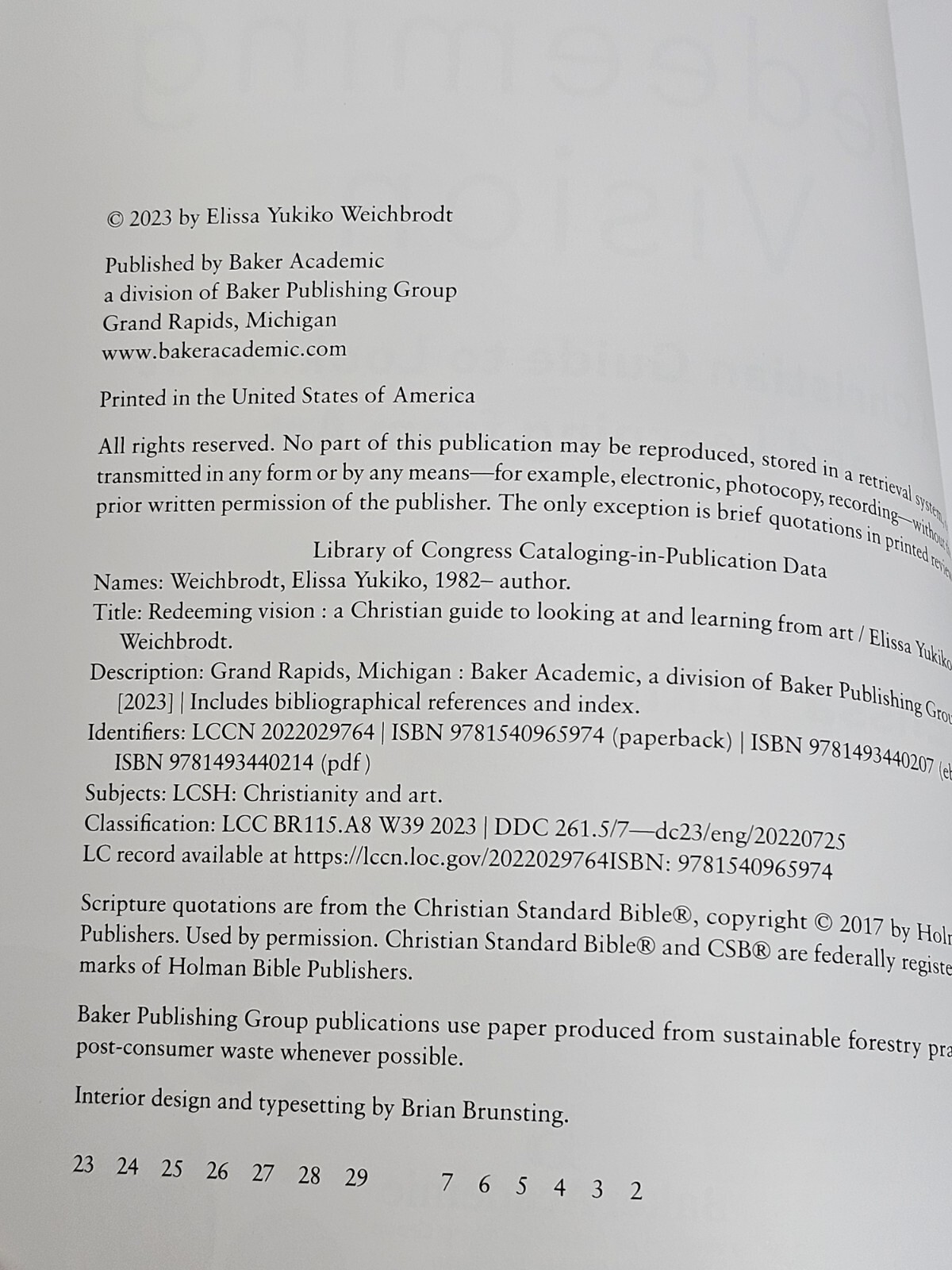 Redeeming Vision A Christian Guide to Looking at and Learning from Art Book 2023