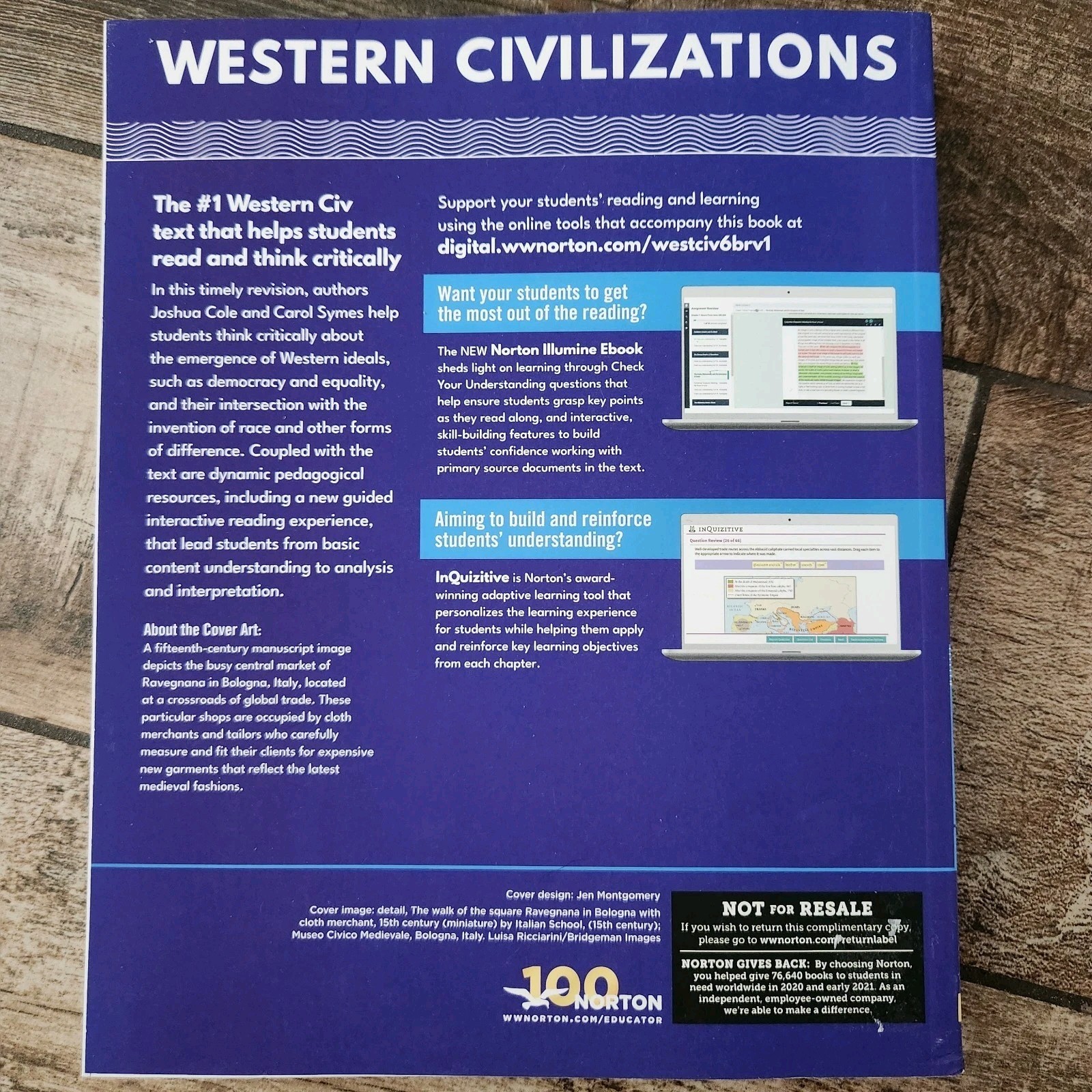 Western Civilizations Volume 1 Brief 6E Joshua Cole Carol Symes Norton PB