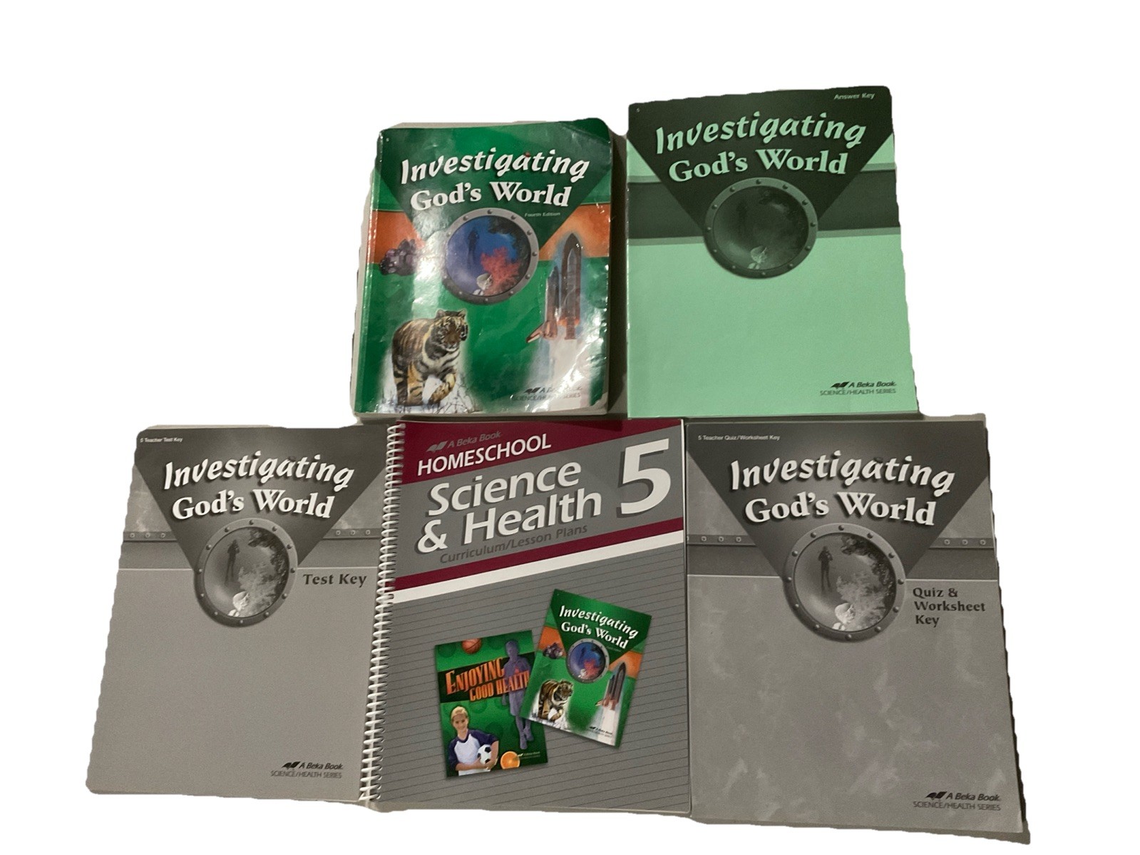 USED Abeka 5th Grade Investigating God’s World Science Book Set 4th Ed – 5 Books