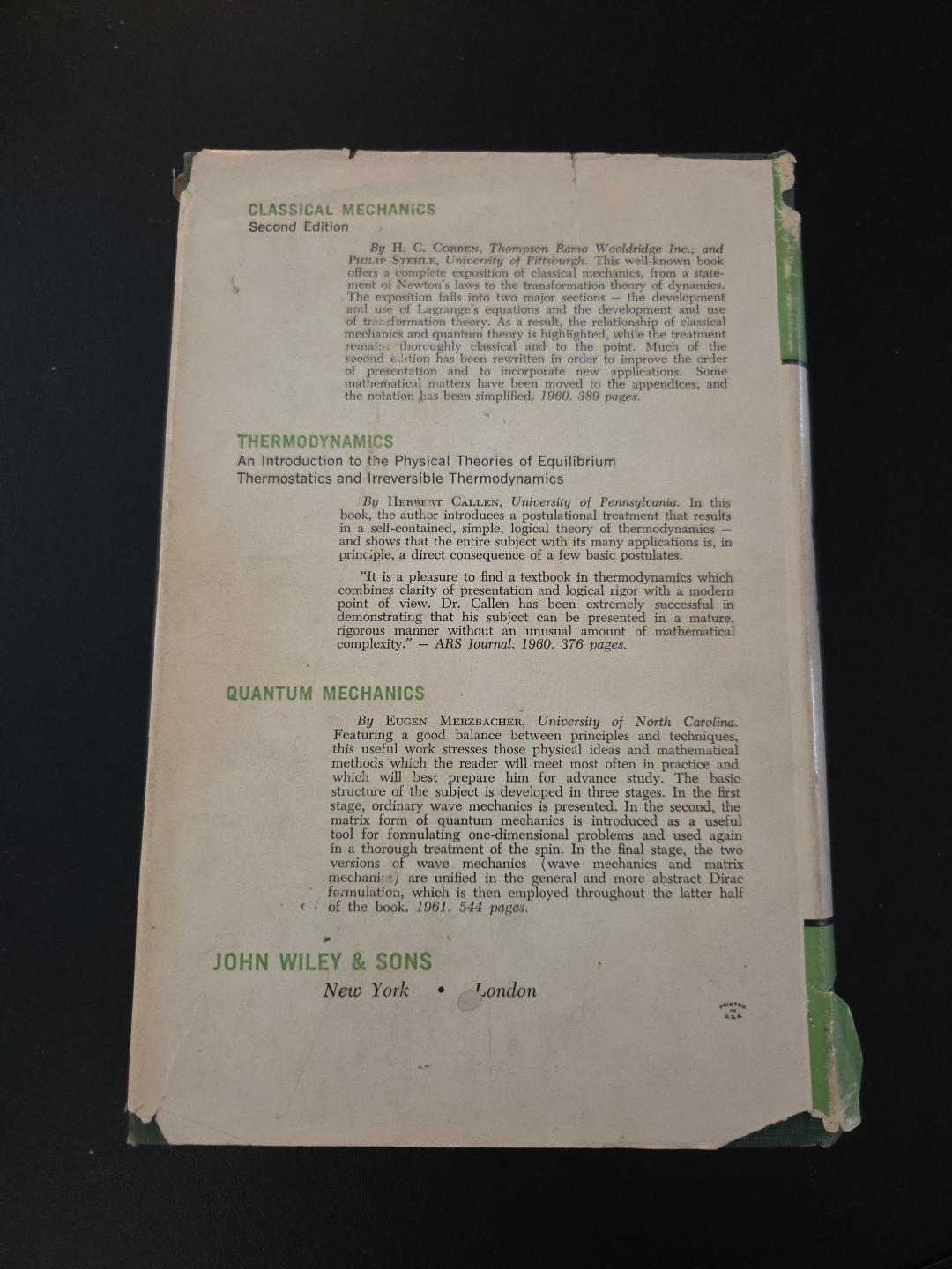 Classical Electrodynamics by John David Jackson, 3rd Printing 1967 Hardcover