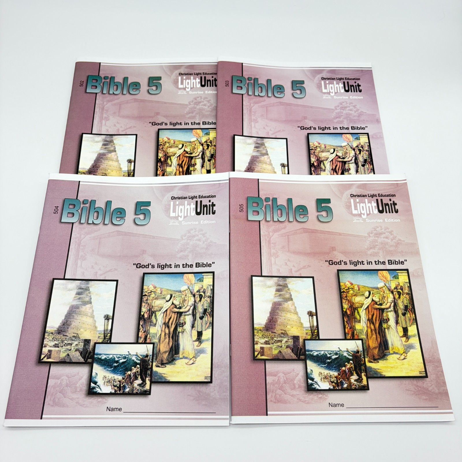 Christian Light Education Bible 5 Teacher’s Guides & Light Units 502-505