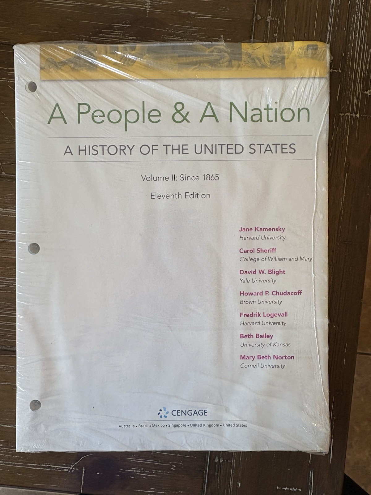 A People & A Nation, 11e, Volume 2: Since 1865 Jane Kamensky, Loose-leaf Edition