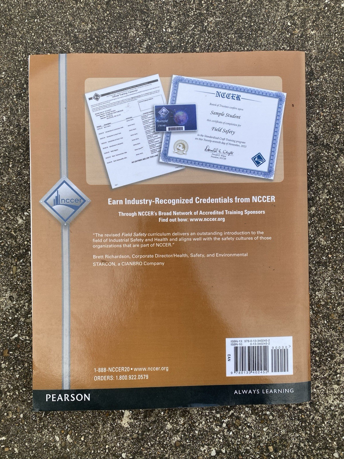 Field Safety Trainee Guide by NCCER: Pre-owned paperback. Very good condition