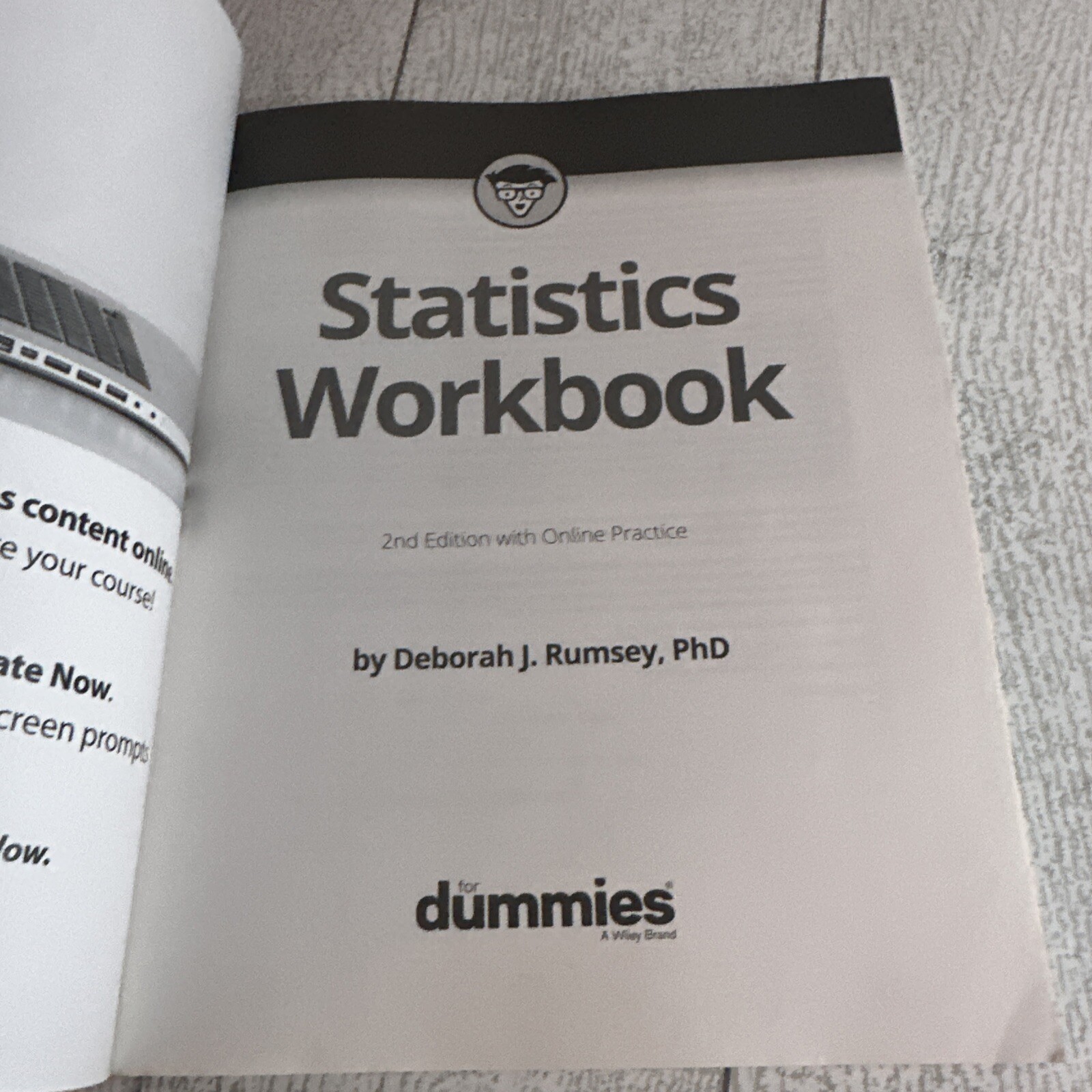 Statistics Workbook for Dummies with Online Practice by Deborah J. Rumsey (2019,