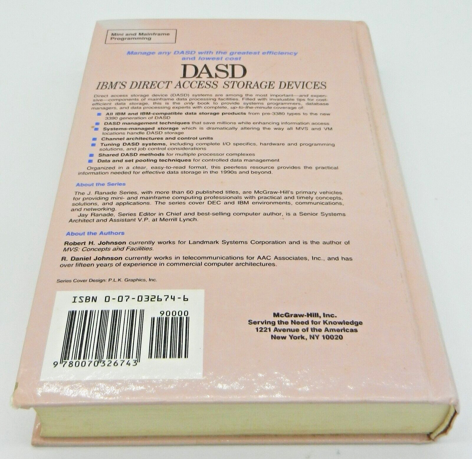 DASD: IBM’s Direct Access Storage Devices by Robert H. Johnson, R.Daniel Johnson