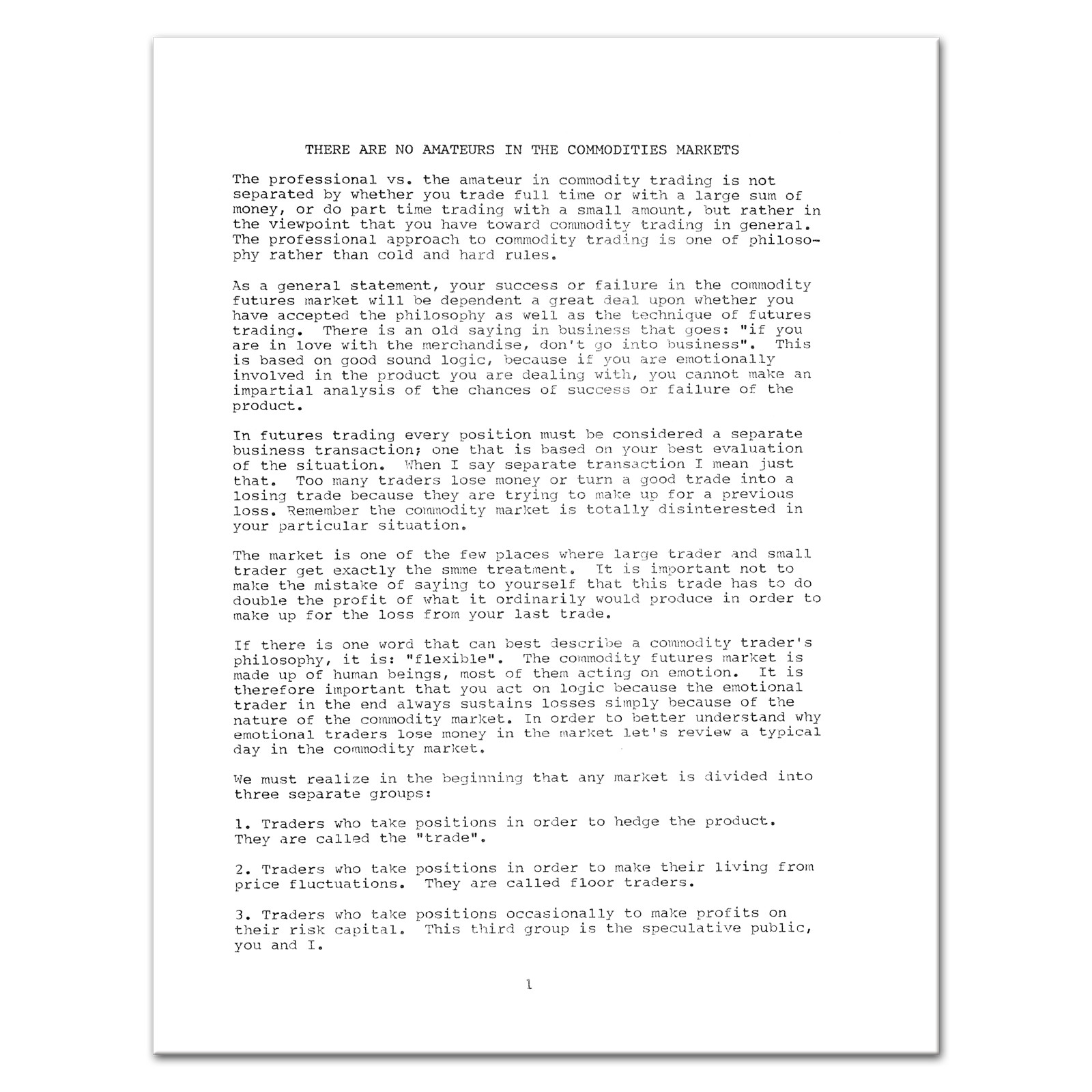 (1985) Commodity Chart Trading System by RICHARD C. ALLEN, Reprint