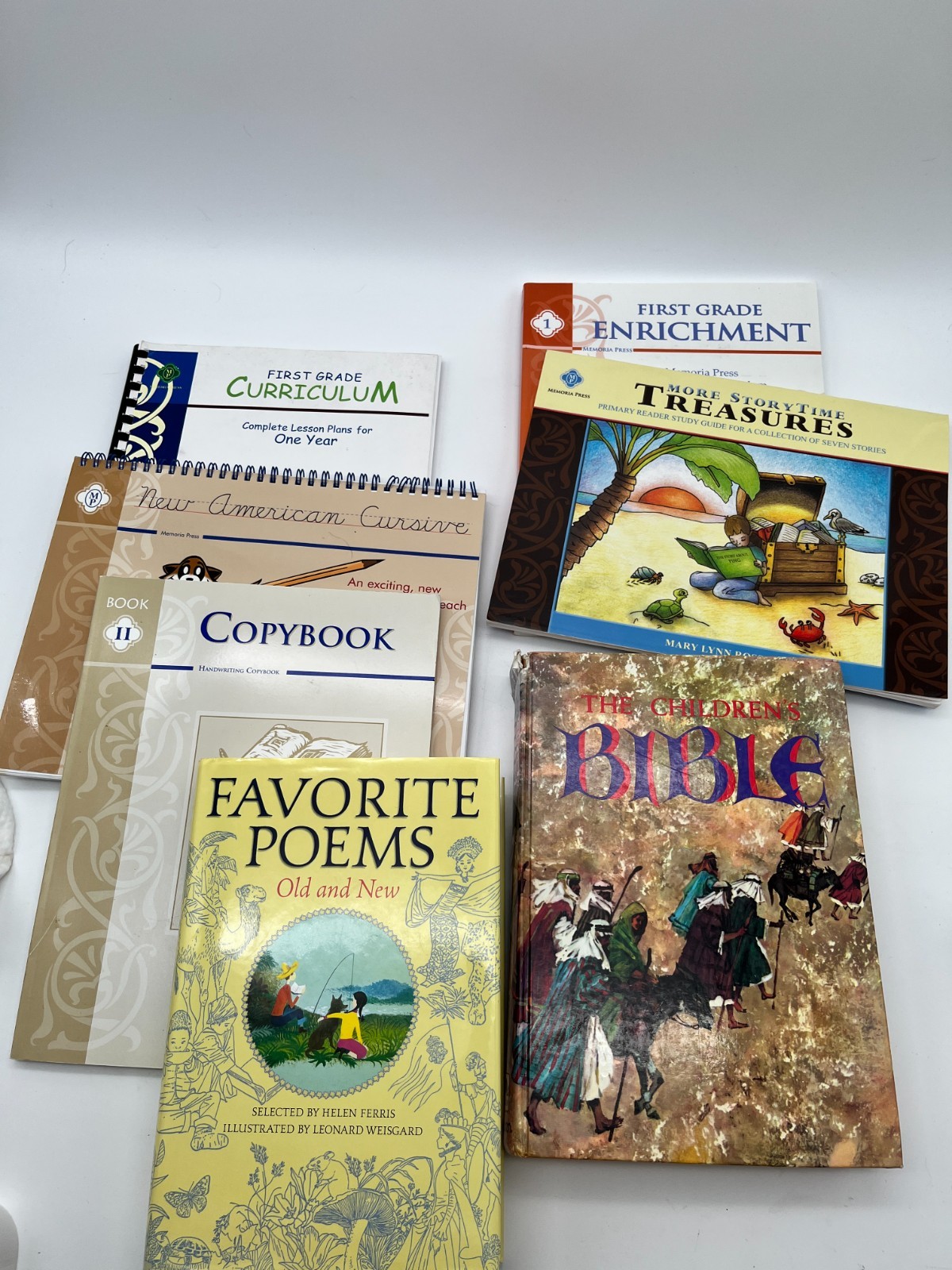 Memoria Press First Grade Curriculum Set Complete Homeschool + 5 Supp. Books