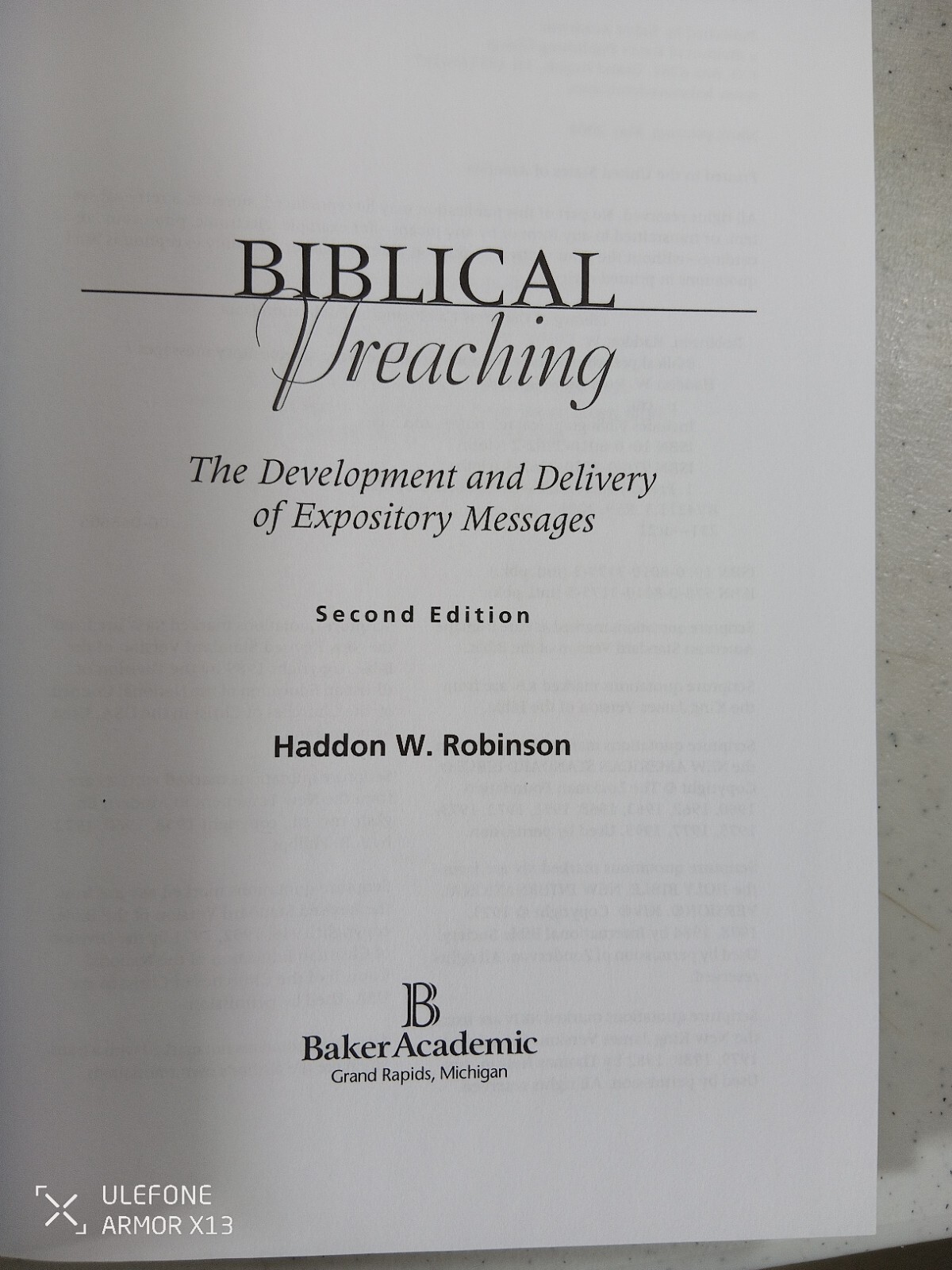 Biblical Preaching Haddon W Robinson 2nd ED Baker Academic 2008
