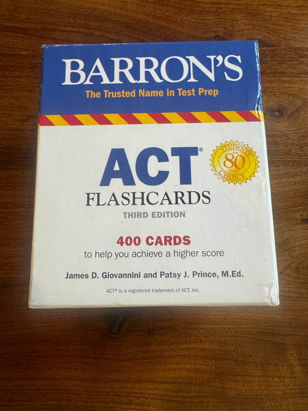 Barron’s ACT Flash Cards 3rd Edition 400 Test Prep Study Set