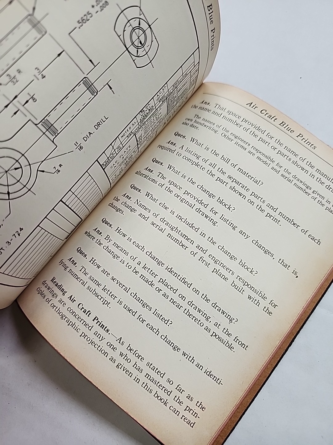 1943 AUDELS Answers On Blueprint Reading For Mechanics & Builders Book Vtg