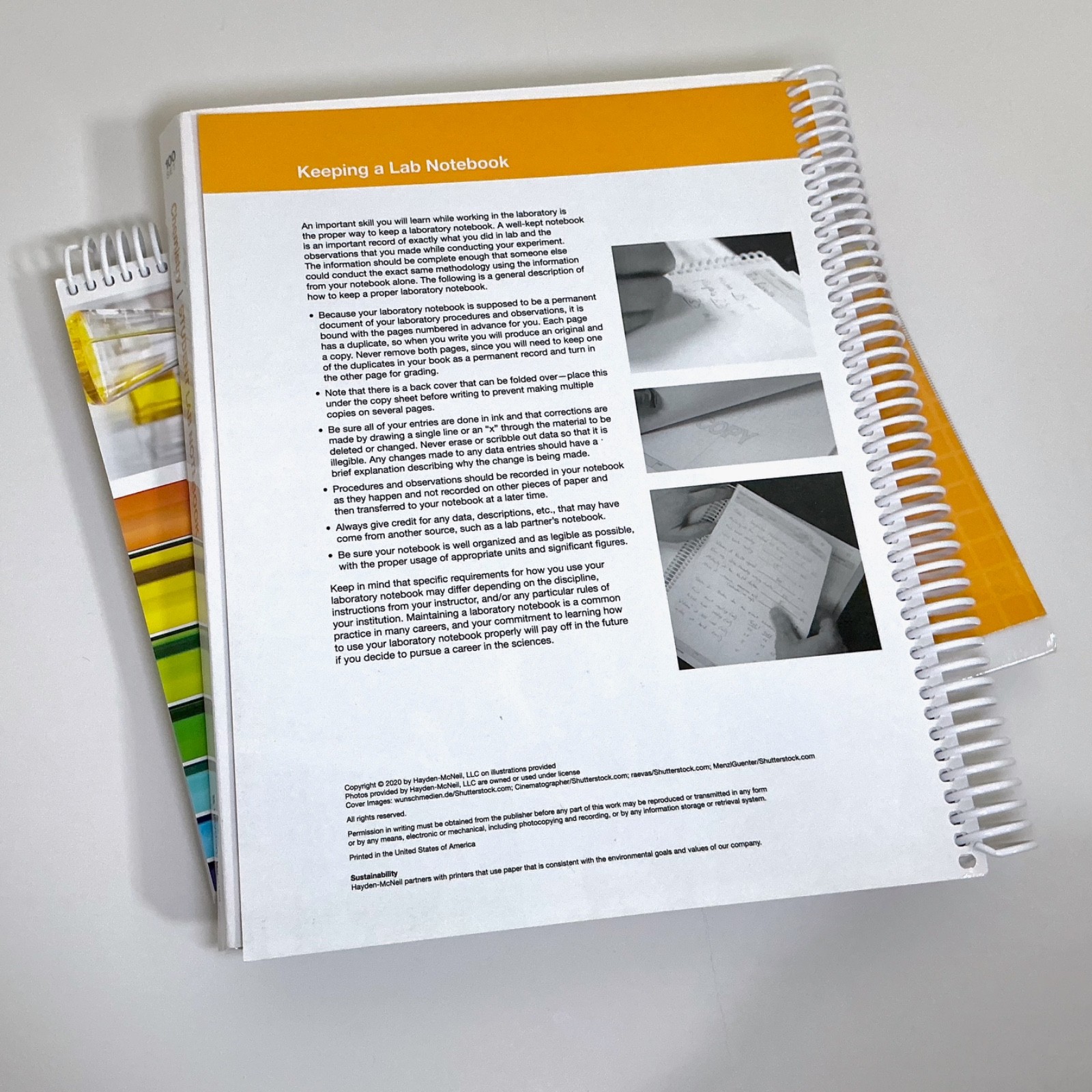 2 Pack Bundle Hayden-McNeill 100 Duplicate Pages Chemistry Student Lab Notebook