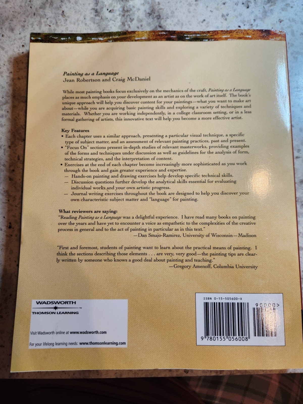 Painting as a Language: Material, Technique, Form, Content, Robertson, PB 2000