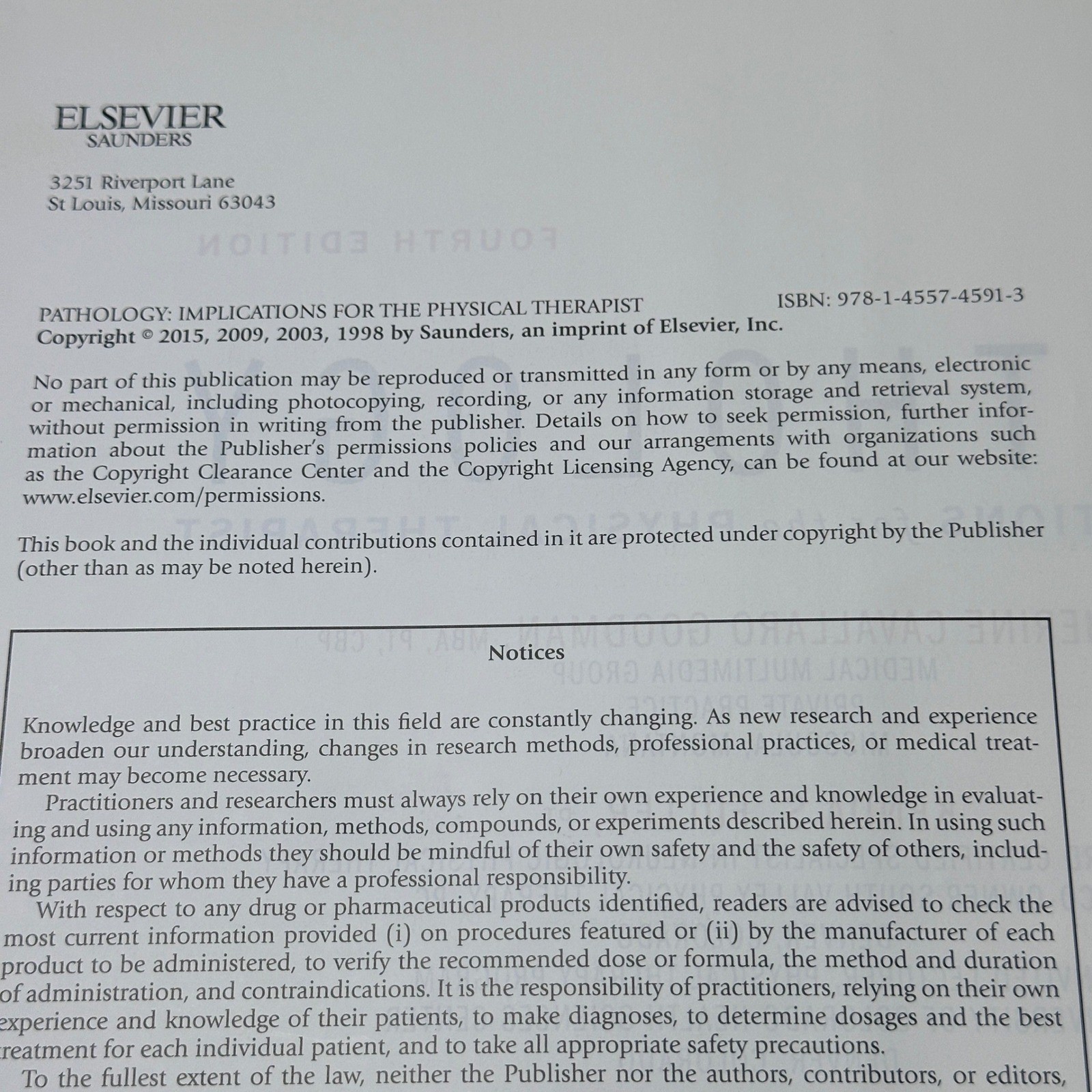Pathology Implications for the Physical Therapist 4th Ed Goodman Fuller Elsevier