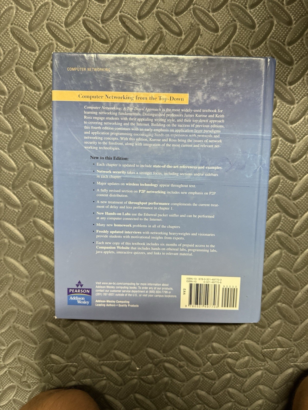Computer Networking A Top-Down Approach 4th Edition Hardcover James F – Like New