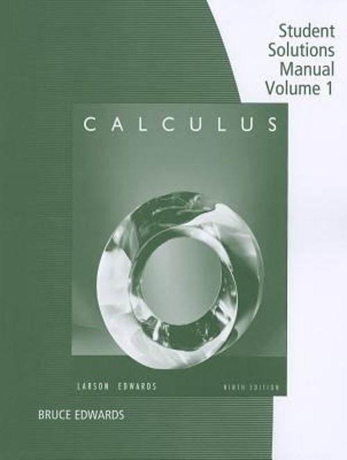 Student Solutions Manual, Volume 1 Chapters P-11 for Larson/Edwa