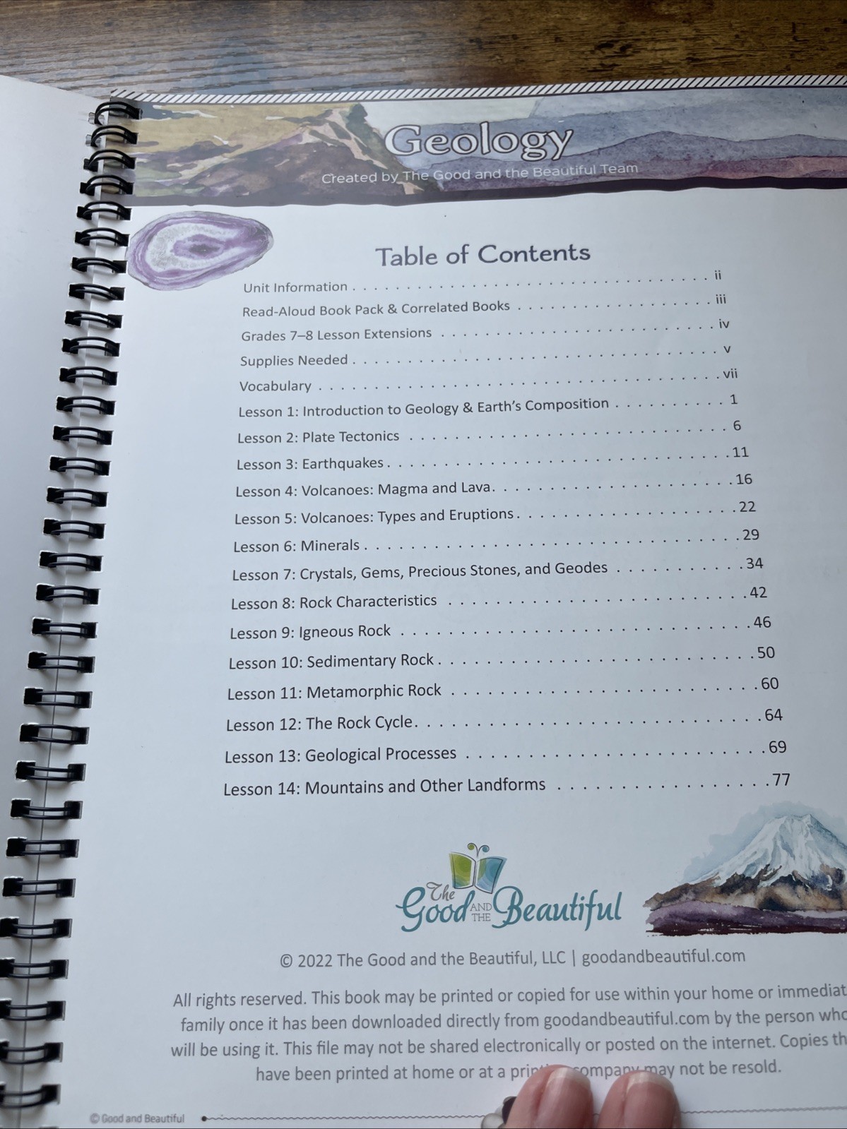 The Good And The Beautiful Geology Science Unit