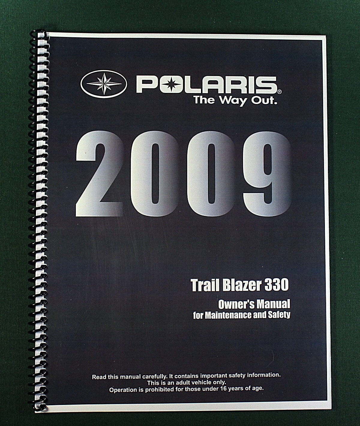 2009 Polaris Trail Blazer 330 ATV Owner’s Manual: 120 Pages & Protective Covers!