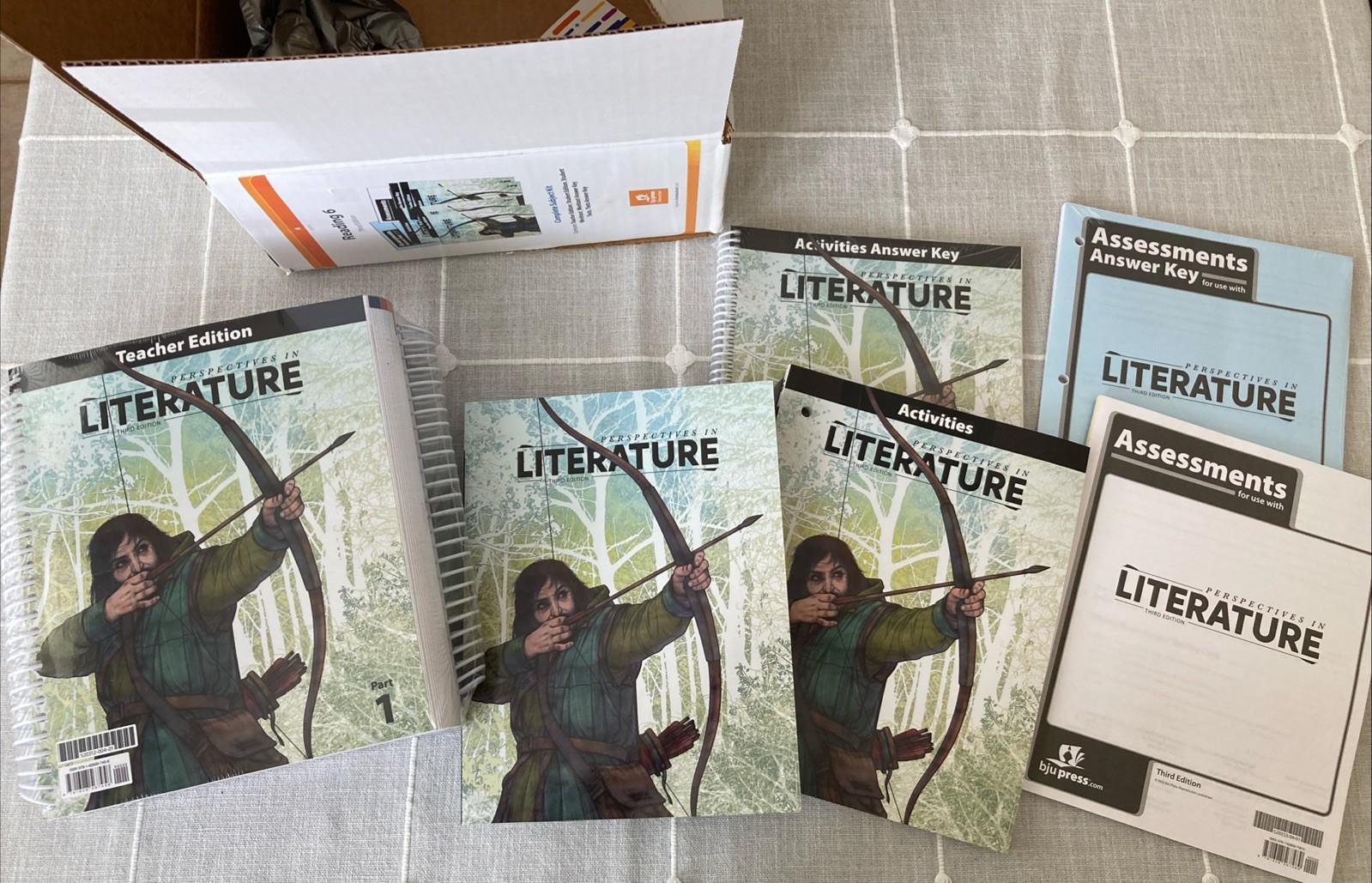 BJU 6th grade PERSPECTIVES IN LITERATURE Complete Subject Kit 3rd Ed +3 novels
