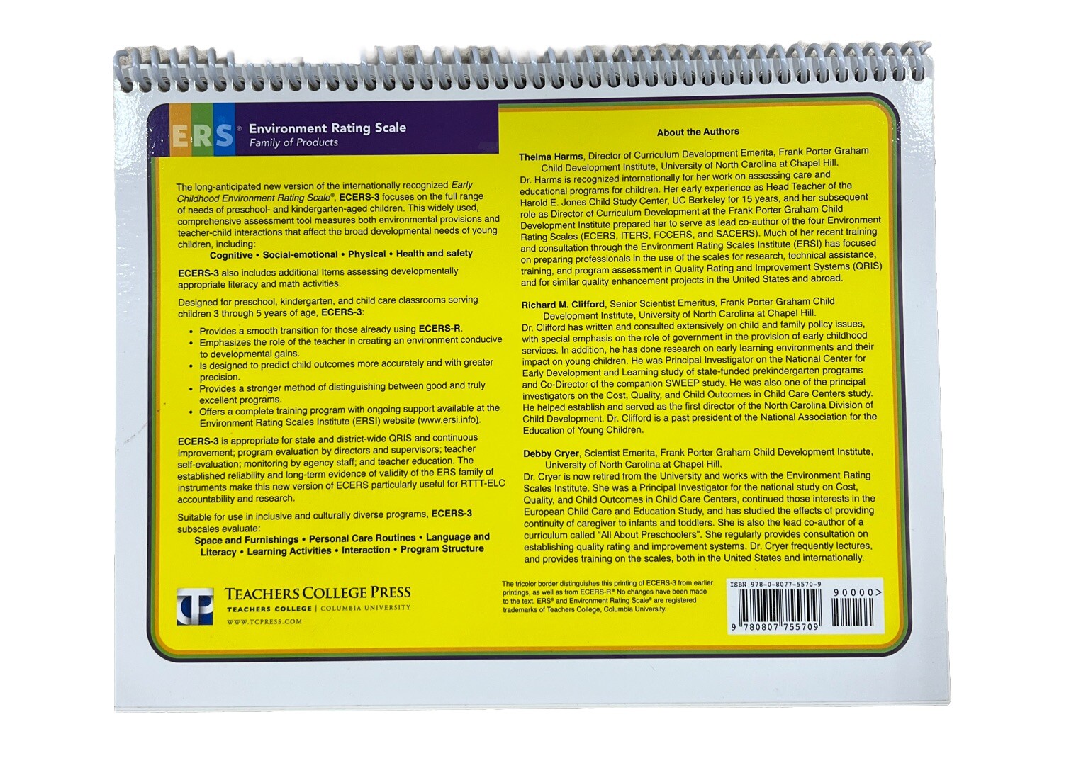 Early Childhood Environment Rating Scale (ECERS-3) Third Edition