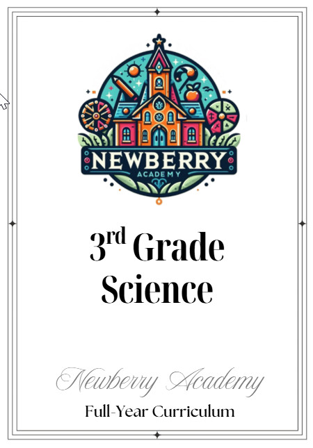 3rd Grade Science Full year Lessons Workbook Third Grade science homeschool