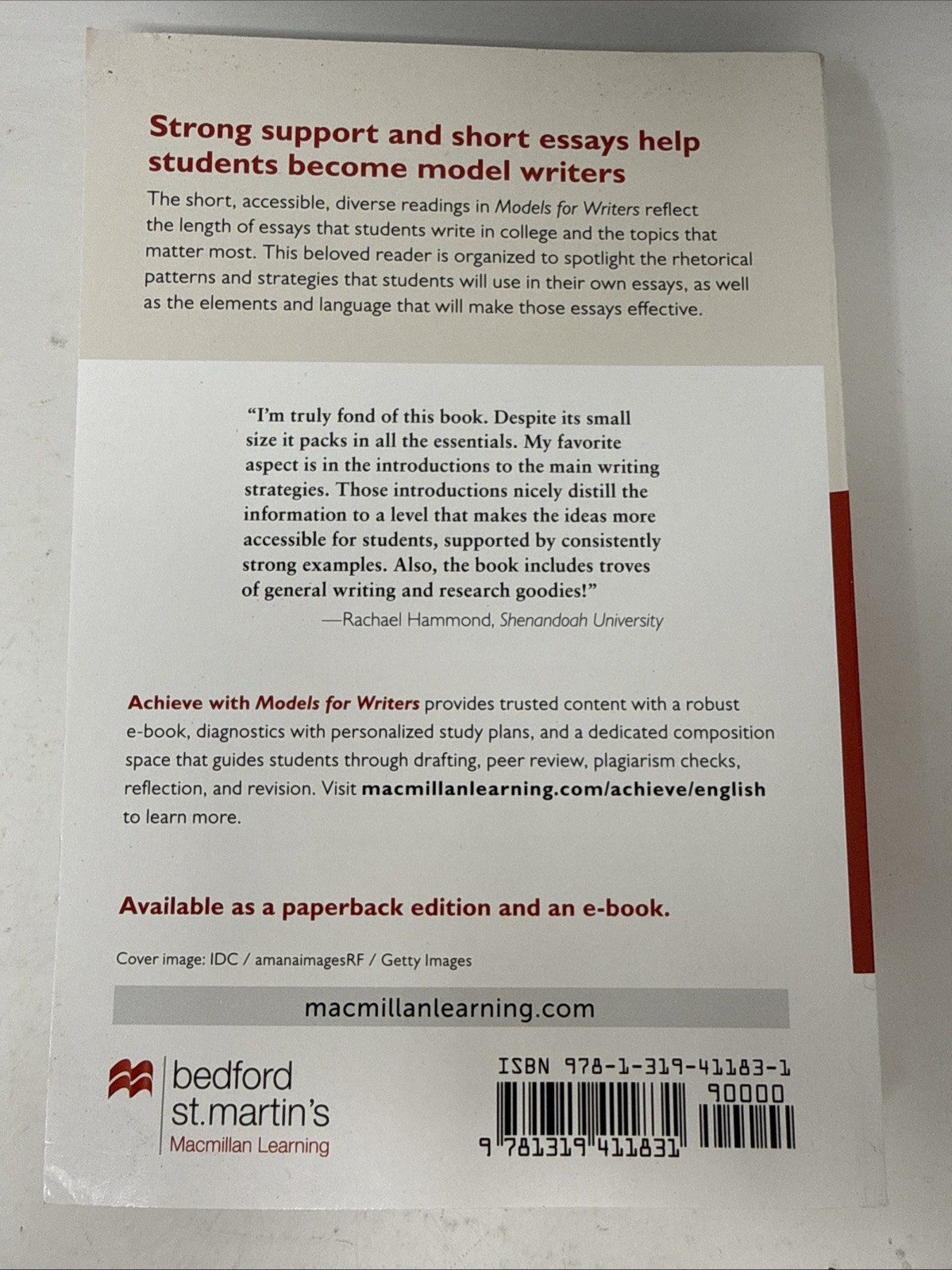 Models for Writers: Short Essays for Comp.. 15th Ed. *Unused/ Mild Cover Wear