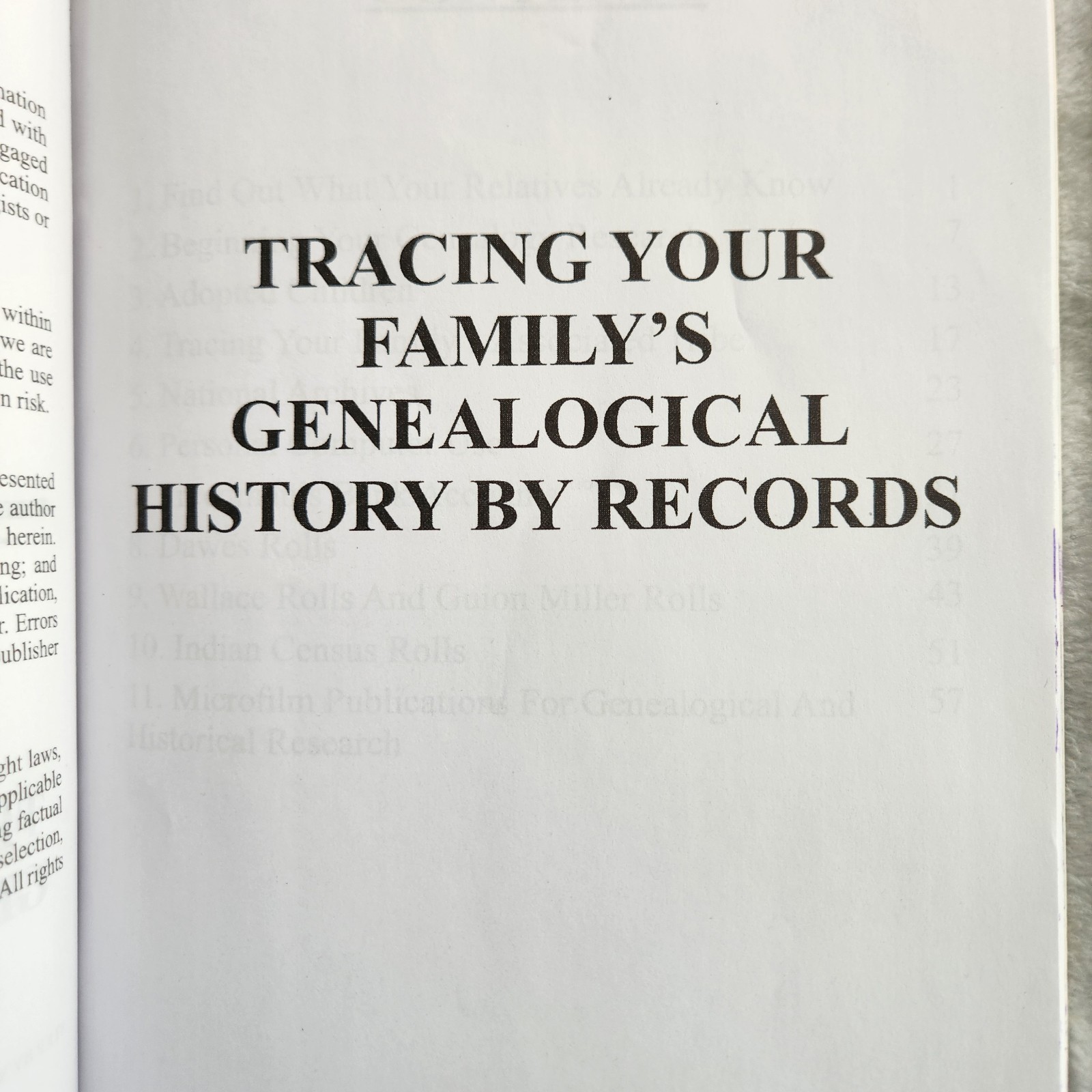 Tracing Your Family’s Genealogical History by Records : First Edition…