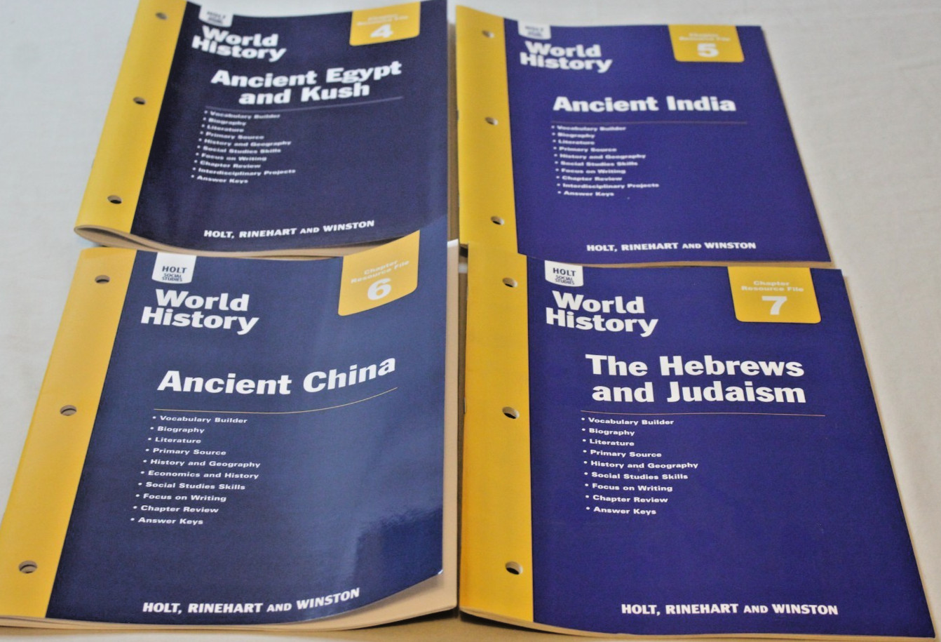Holt McDougal Social Studies World History Chapter Resource Files Set