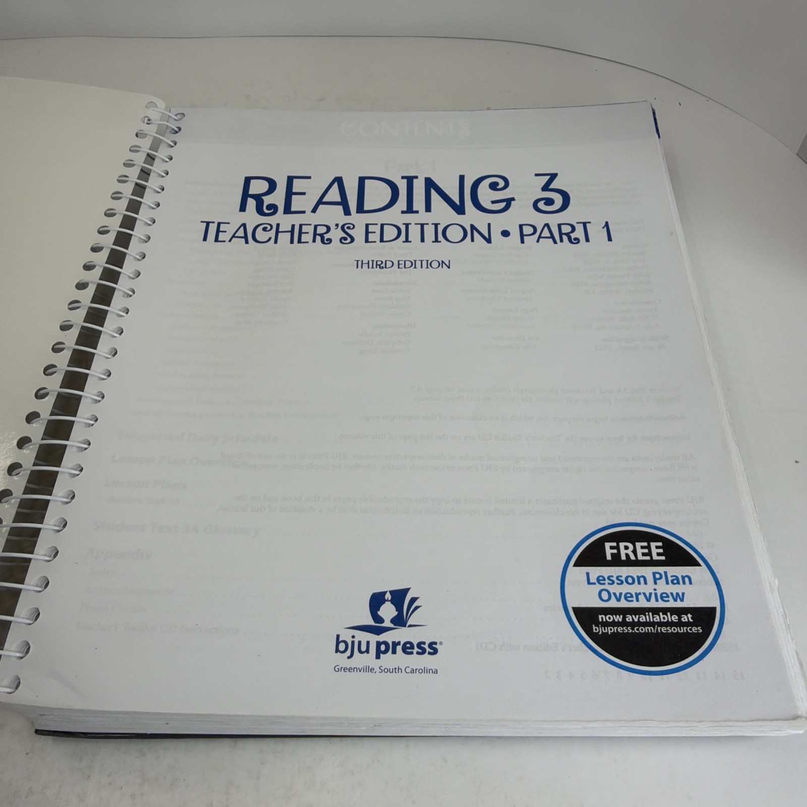 BJU Adventures in Reading 3 Teacher’s Edition Set Parts 1 & 2 + CD 2016 Spiral