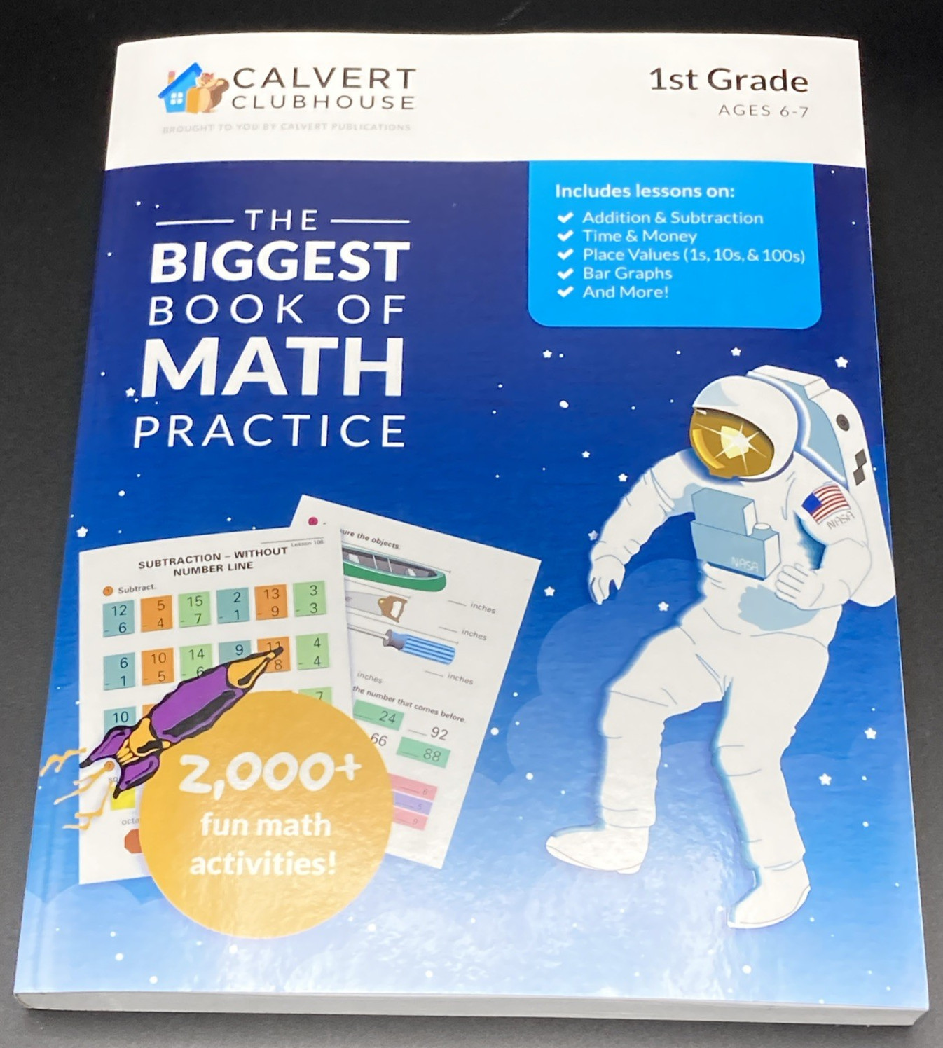 Calvert Clubhouse Grade 1 The Biggest Book of Math Practice Workbook Homeschool