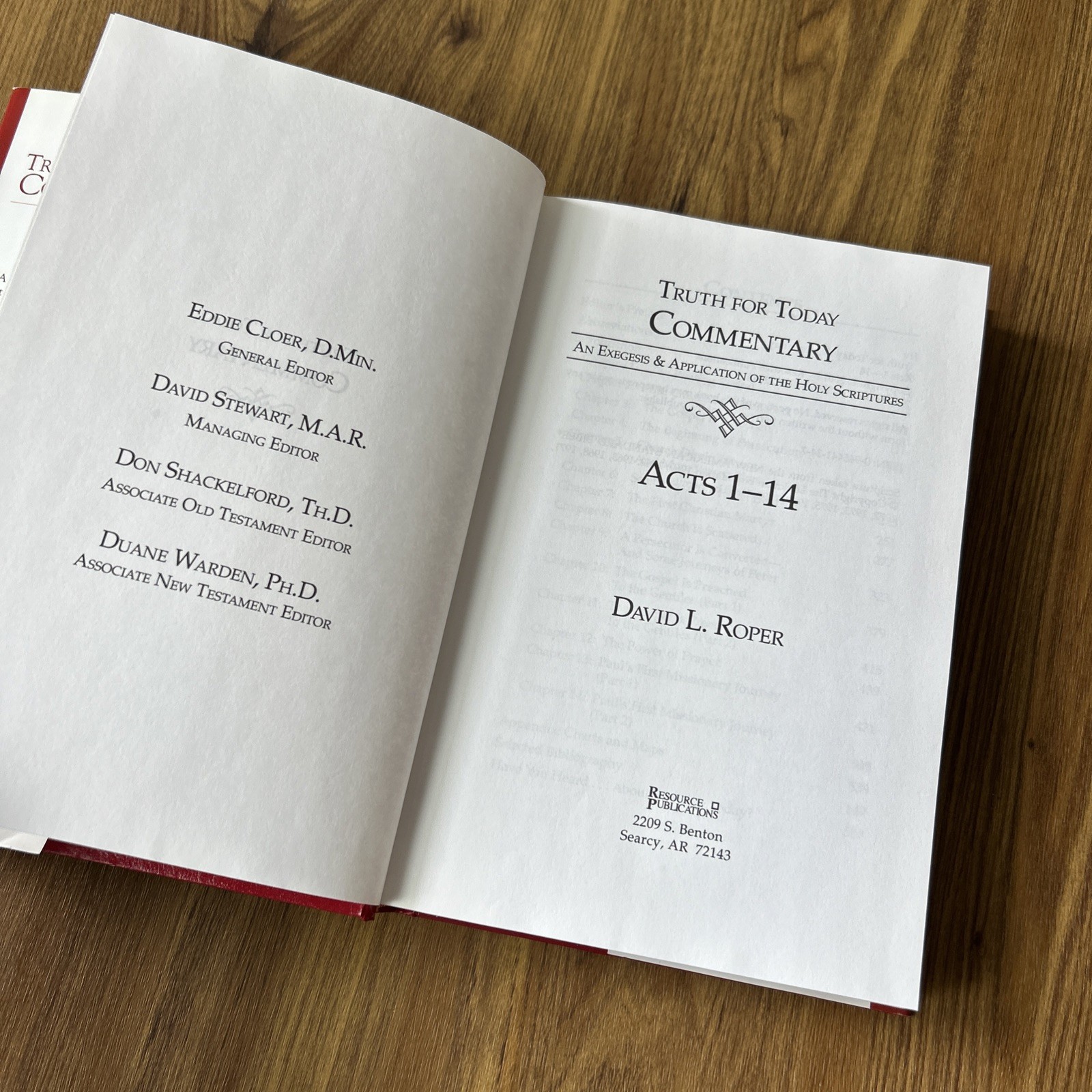 Truth For Today Commentary Acts 1-28 by David L Roper Lot of 2 Volume Set