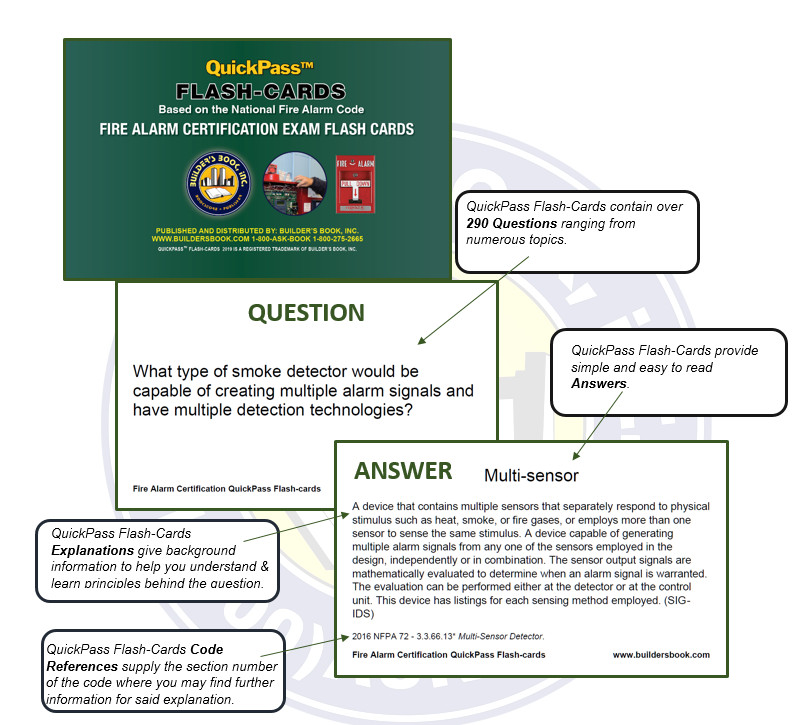 Fire Alarm Certification Exam QuickPass Flash-Cards Based On The National Fire A