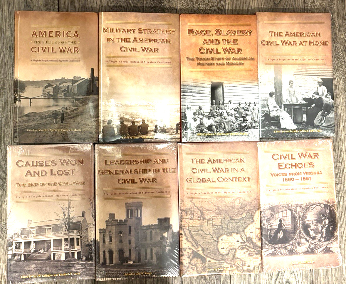 Rare SET OF 8 Books w/ CIVIL WAR ECHOES, VOICES FROM VIRGINIA 1860-1891 (New)