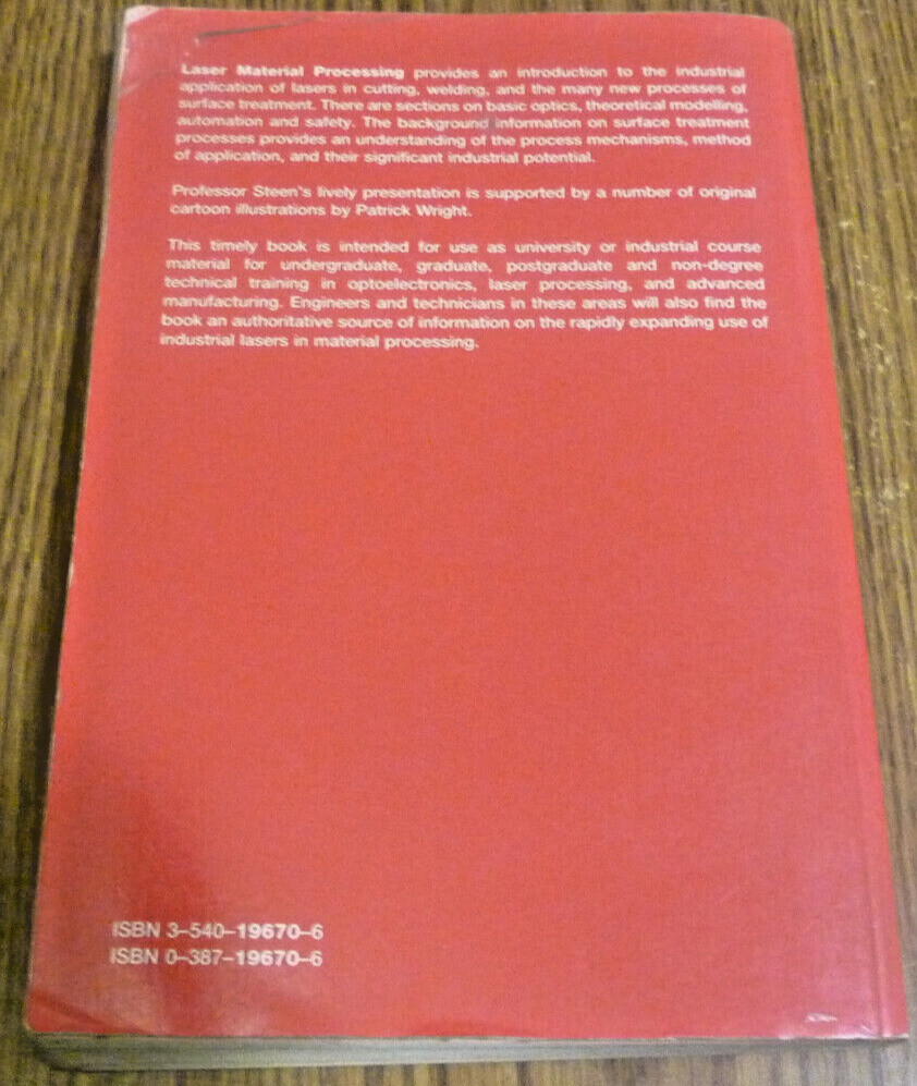 Laser Material Processing William Steen Springer Lasers Photonics 9783540196709
