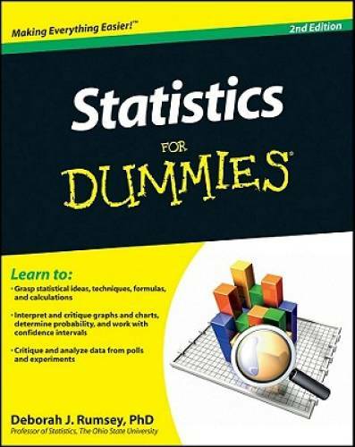 Statistics For Dummies – Paperback By Rumsey, Deborah J. – GOOD