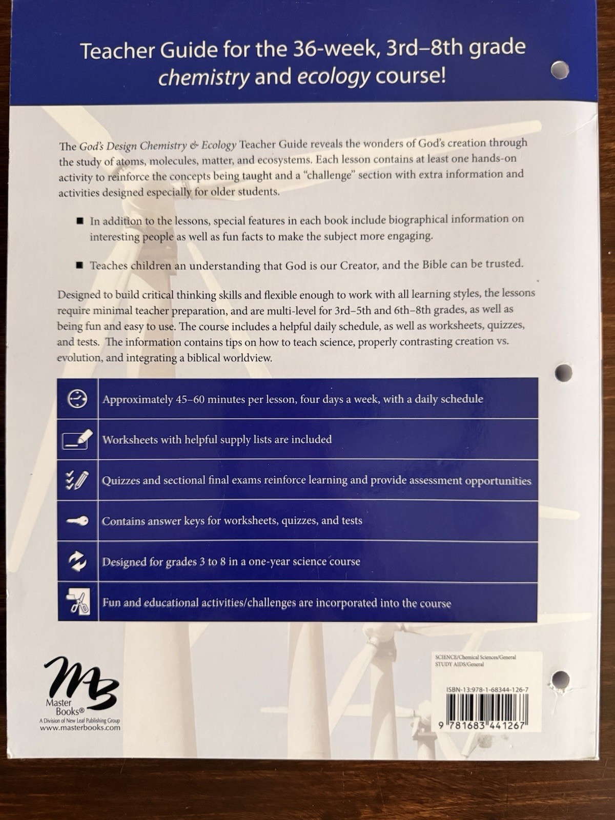 Masterbooks Chemistry Ecology: Student & Teacher Gr 3-8