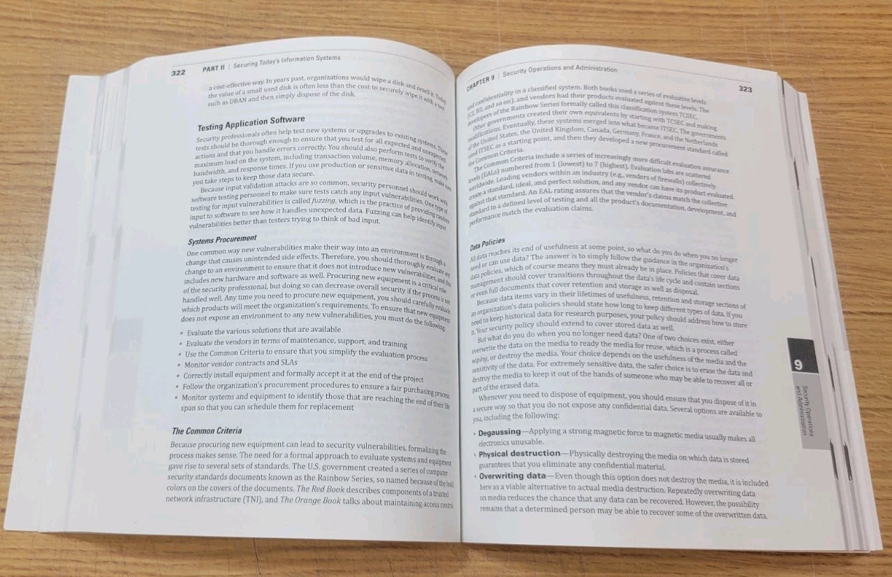 Fundamentals of Information Systems Security 4th Edition Paperback Textbook