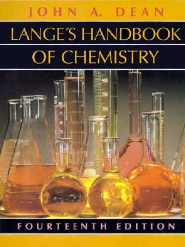 Langes Handbook of Chemistry – Hardcover By Dean, John A – GOOD