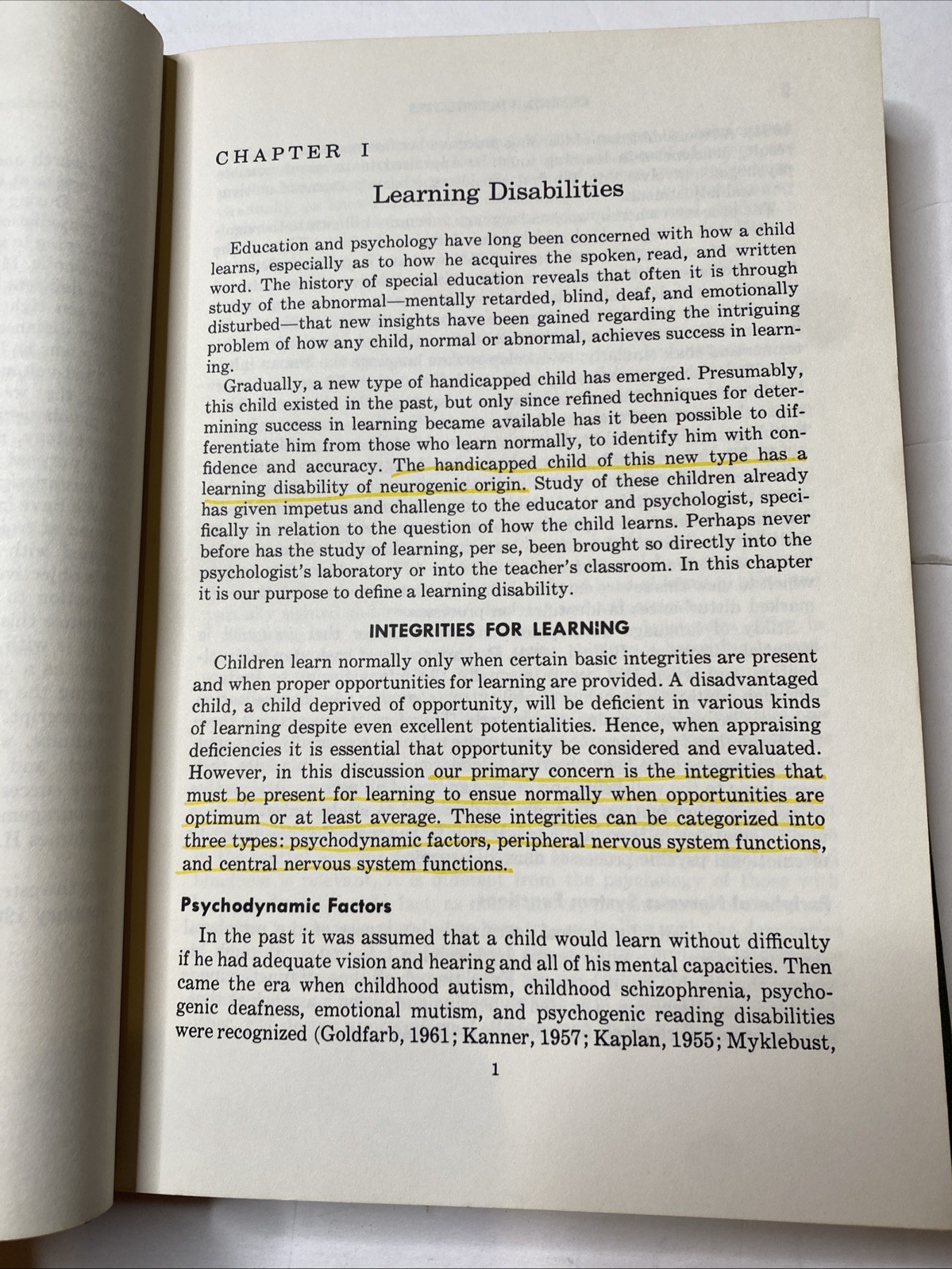 LEARNING DISABILITIES: EDUCATIONAL PRINCIPLES AND By Doris J. Johnson & Helmer