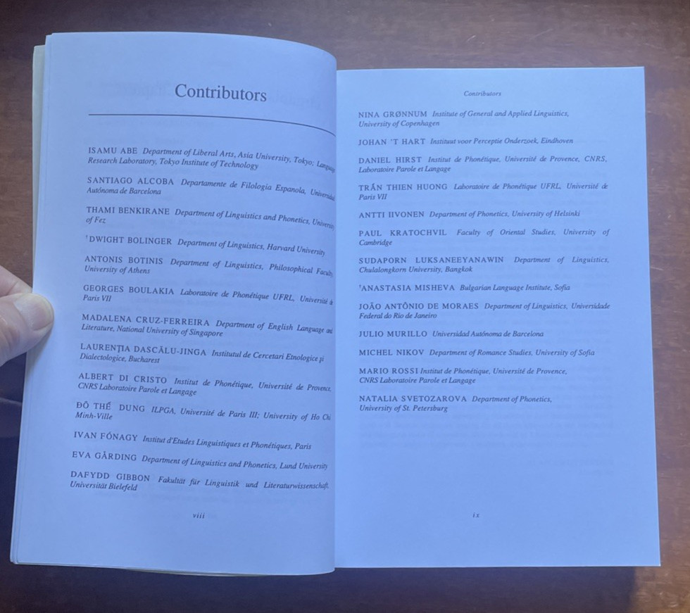 Intonation Systems: A Survey of Twenty Languages/Daniel Hirst, Albert Di Cristo